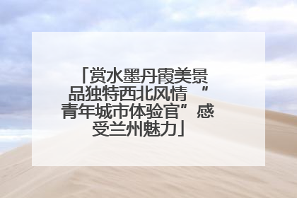 赏水墨丹霞美景 品独特西北风情 “青年城市体验官”感受兰州魅力
